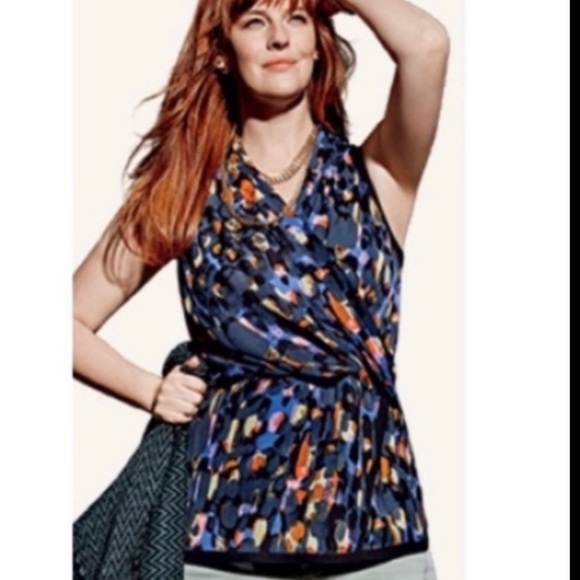 CAbi 3077 Flaunt Wrap Sleeveless Tank Blouse Size Medium - Picture 1 of 11